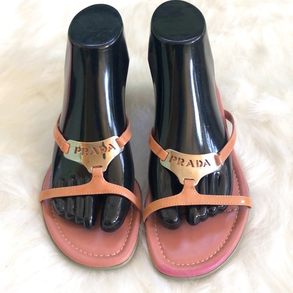 Prada Ladies Mauve Pink Kitten Heel Sandals Size 38 - Picture 3 of 16